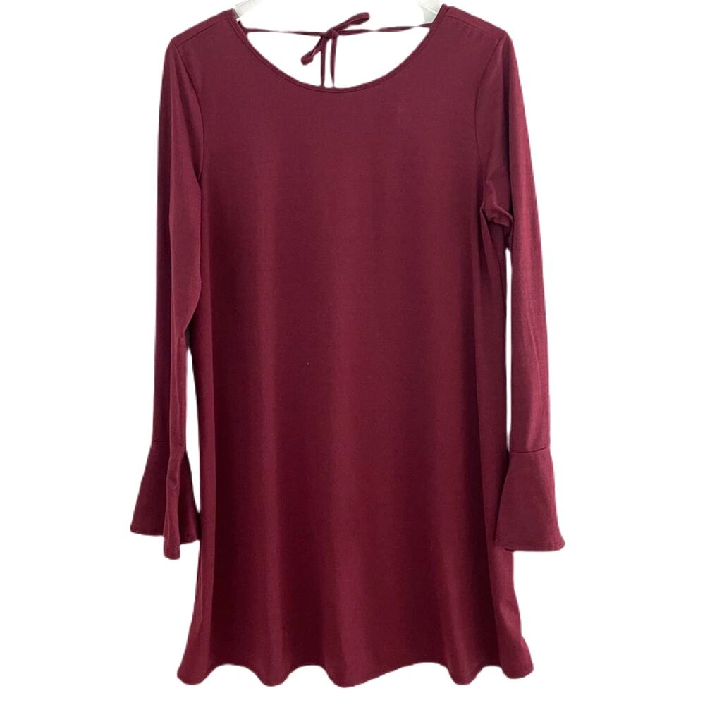 Coverstiched Long Sleeve Jersey Dress Sz L